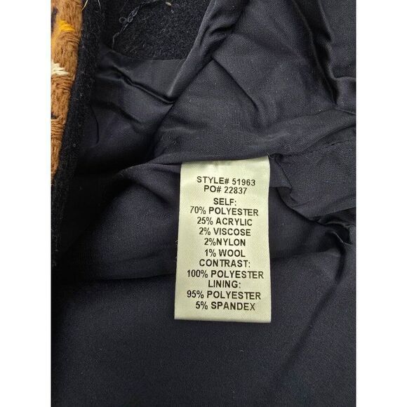 Skies Are Blue Womens Houndstooth Patterned Wool Blend Mini Skirt L academia - Picture 7 of 7